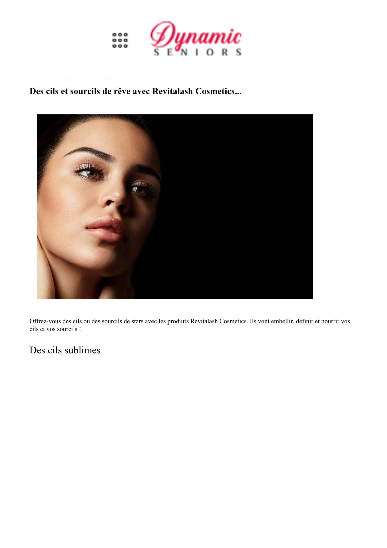 RevitaLash® Cosmetics : des actifs cosmétiques de pointe
